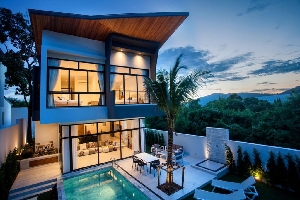 3 bedroom modern villas for sale in Nai Harn