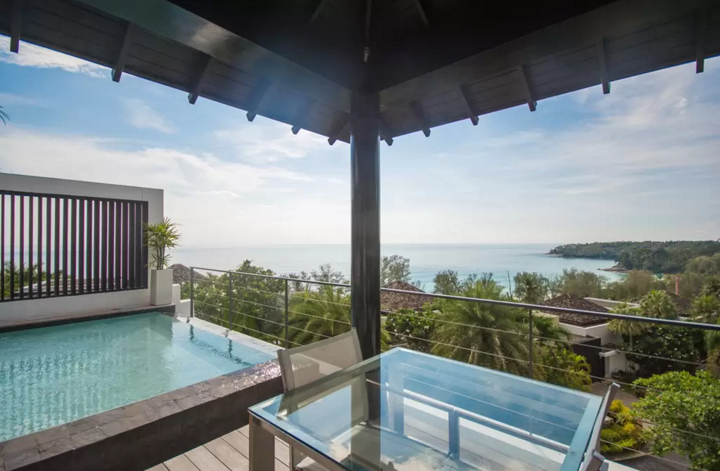 3 bedroom beachfront villa with Surin sea views