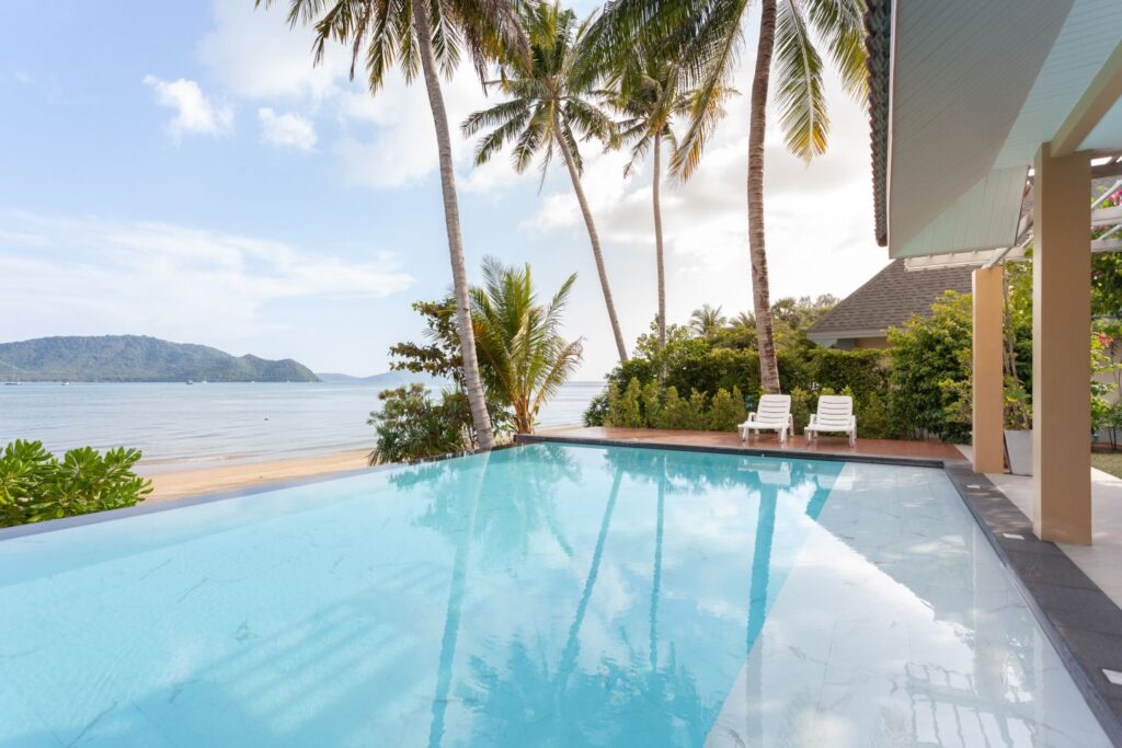 3 bedroom magnificent Beachfront pool villa in Rawai